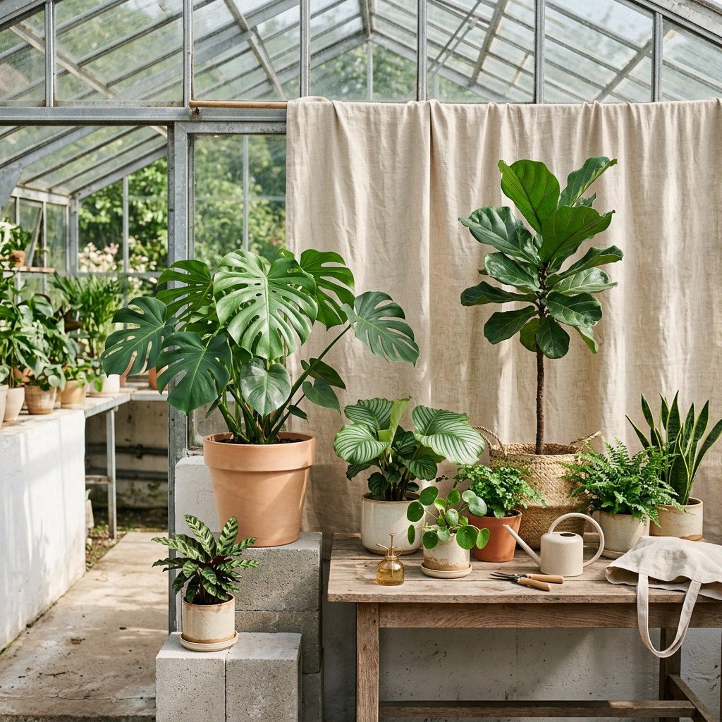 Beautiful Sunlit Greenhouse Arrangement